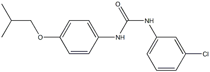 N-(3-chlorophenyl)-N'-(4-isobutoxyphenyl)urea Struktur