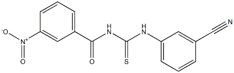 N-(3-cyanophenyl)-N'-(3-nitrobenzoyl)thiourea Struktur