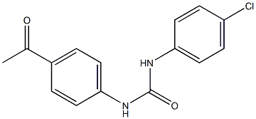 N-(4-acetylphenyl)-N'-(4-chlorophenyl)urea Struktur