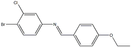 4-bromo-3-chloro-N-[(E)-(4-ethoxyphenyl)methylidene]aniline Struktur