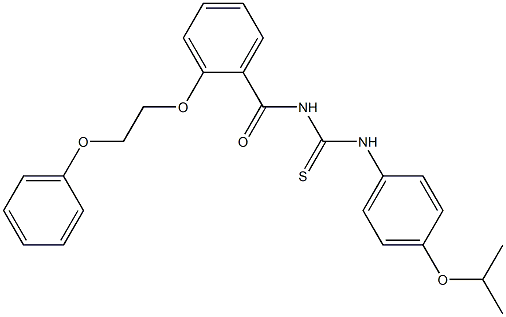 N-(4-isopropoxyphenyl)-N'-[2-(2-phenoxyethoxy)benzoyl]thiourea Struktur