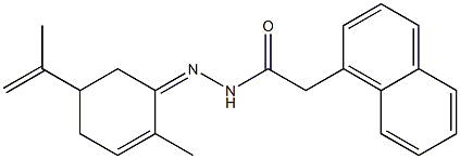 N'-(5-isopropenyl-2-methyl-2-cyclohexen-1-ylidene)-2-(1-naphthyl)acetohydrazide Struktur