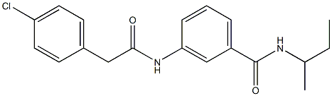 N-(sec-butyl)-3-{[2-(4-chlorophenyl)acetyl]amino}benzamide Struktur