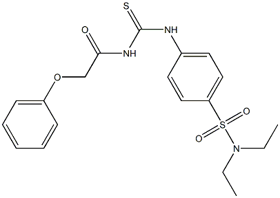 N,N-diethyl-4-({[(2-phenoxyacetyl)amino]carbothioyl}amino)benzenesulfonamide Struktur