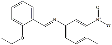 N-[(E)-(2-ethoxyphenyl)methylidene]-N-(4-methyl-3-nitrophenyl)amine Struktur