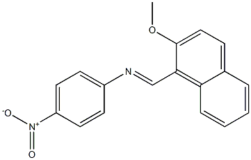 N-[(E)-(2-methoxy-1-naphthyl)methylidene]-N-(4-nitrophenyl)amine Struktur