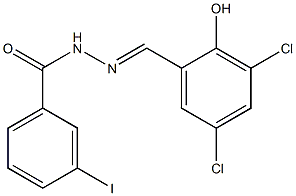 N'-[(E)-(3,5-dichloro-2-hydroxyphenyl)methylidene]-3-iodobenzohydrazide Struktur