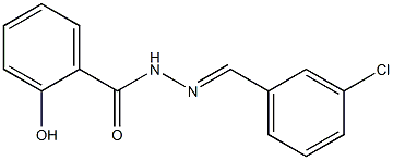 N'-[(E)-(3-chlorophenyl)methylidene]-2-hydroxybenzohydrazide Struktur