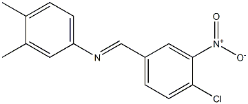 N-[(E)-(4-chloro-3-nitrophenyl)methylidene]-N-(3,4-dimethylphenyl)amine Struktur