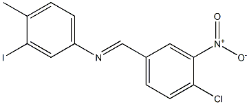 N-[(E)-(4-chloro-3-nitrophenyl)methylidene]-N-(3-iodo-4-methylphenyl)amine Struktur