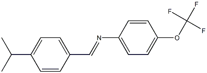 N-[(E)-(4-isopropylphenyl)methylidene]-N-[4-(trifluoromethoxy)phenyl]amine Struktur