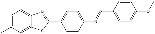 N-[(E)-(4-methoxyphenyl)methylidene]-N-[4-(6-methyl-1,3-benzothiazol-2-yl)phenyl]amine Struktur