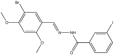 N'-[(E)-(5-bromo-2,4-dimethoxyphenyl)methylidene]-3-iodobenzohydrazide Struktur