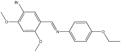 N-[(E)-(5-bromo-2,4-dimethoxyphenyl)methylidene]-N-(4-ethoxyphenyl)amine Struktur