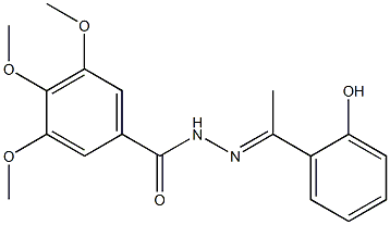 N'-[(E)-1-(2-hydroxyphenyl)ethylidene]-3,4,5-trimethoxybenzohydrazide Struktur