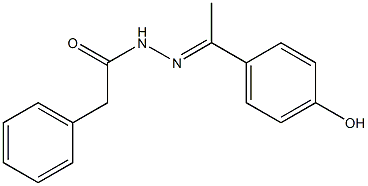 N'-[(E)-1-(4-hydroxyphenyl)ethylidene]-2-phenylacetohydrazide Struktur