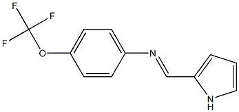 N-[(E)-1H-pyrrol-2-ylmethylidene]-N-[4-(trifluoromethoxy)phenyl]amine Struktur