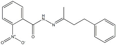 N'-[(E)-1-methyl-3-phenylpropylidene]-2-nitrobenzohydrazide Struktur