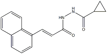 N'-[(E)-3-(1-naphthyl)-2-propenoyl]cyclopropanecarbohydrazide Struktur