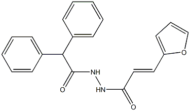 N'-[(E)-3-(2-furyl)-2-propenoyl]-2,2-diphenylacetohydrazide Struktur