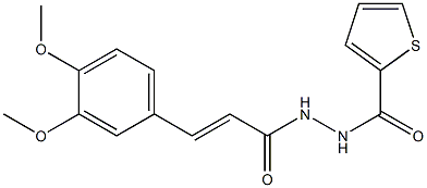 N'-[(E)-3-(3,4-dimethoxyphenyl)-2-propenoyl]-2-thiophenecarbohydrazide Struktur