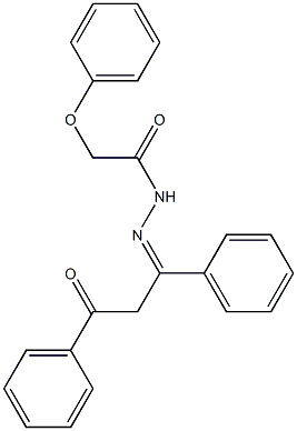 N'-[(Z)-3-oxo-1,3-diphenylpropylidene]-2-phenoxyacetohydrazide Struktur