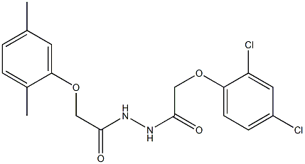 N'-[2-(2,4-dichlorophenoxy)acetyl]-2-(2,5-dimethylphenoxy)acetohydrazide Struktur