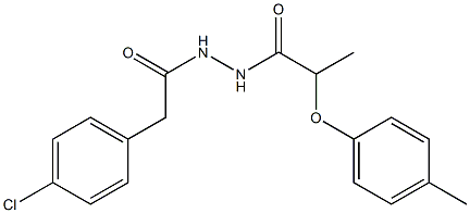 N'-[2-(4-chlorophenyl)acetyl]-2-(4-methylphenoxy)propanohydrazide Struktur