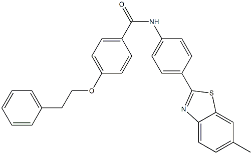 N-[4-(6-methyl-1,3-benzothiazol-2-yl)phenyl]-4-(phenethyloxy)benzamide Struktur