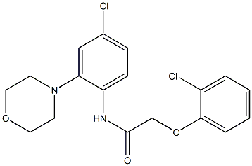 N-[4-chloro-2-(4-morpholinyl)phenyl]-2-(2-chlorophenoxy)acetamide Struktur