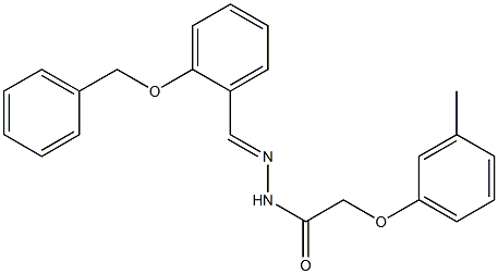 N'-{(E)-[2-(benzyloxy)phenyl]methylidene}-2-(3-methylphenoxy)acetohydrazide Struktur