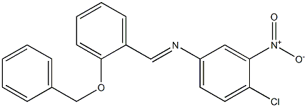 N-{(E)-[2-(benzyloxy)phenyl]methylidene}-N-(4-chloro-3-nitrophenyl)amine Struktur