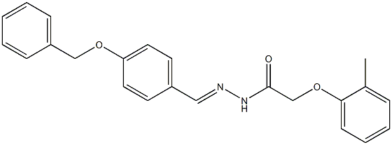 N'-{(E)-[4-(benzyloxy)phenyl]methylidene}-2-(2-methylphenoxy)acetohydrazide Struktur