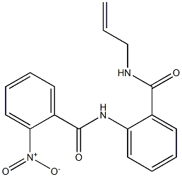 N-{2-[(allylamino)carbonyl]phenyl}-2-nitrobenzamide Struktur