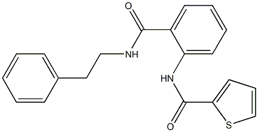 N-{2-[(phenethylamino)carbonyl]phenyl}-2-thiophenecarboxamide Struktur