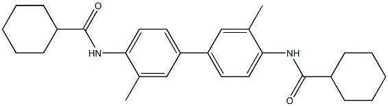 N-{4'-[(cyclohexylcarbonyl)amino]-3,3'-dimethyl[1,1'-biphenyl]-4-yl}cyclohexanecarboxamide Struktur