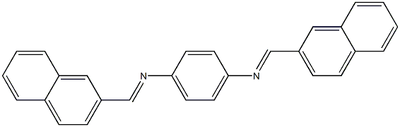 N-[(E)-2-naphthylmethylidene]-N-(4-{[(E)-2-naphthylmethylidene]amino}phenyl)amine Struktur