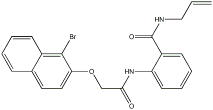 N-allyl-2-({2-[(1-bromo-2-naphthyl)oxy]acetyl}amino)benzamide Struktur