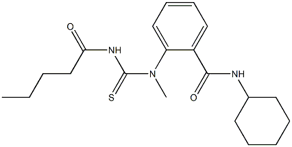 N-cyclohexyl-2-{methyl[(pentanoylamino)carbothioyl]amino}benzamide Struktur