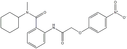 N-cyclohexyl-N-methyl-2-{[2-(4-nitrophenoxy)acetyl]amino}benzamide Struktur