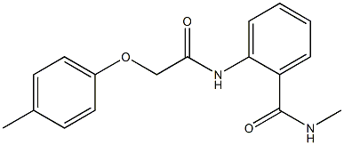 N-methyl-2-{[2-(4-methylphenoxy)acetyl]amino}benzamide Struktur