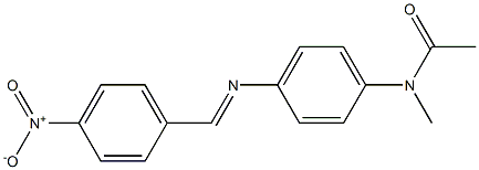 N-methyl-N-(4-{[(E)-(4-nitrophenyl)methylidene]amino}phenyl)acetamide Struktur