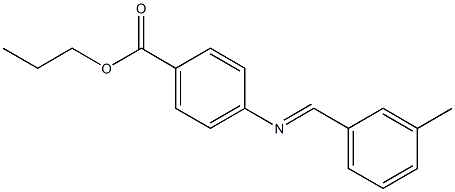 propyl 4-{[(E)-(3-methylphenyl)methylidene]amino}benzoate Struktur