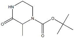 tert-butyl 2-methyl-3-oxo-1-piperazinecarboxylate Struktur