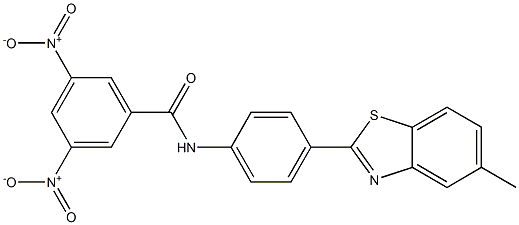 N-[4-(5-methyl-1,3-benzothiazol-2-yl)phenyl]-3,5-dinitrobenzenecarboxamide Struktur