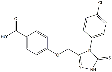 4-{[4-(4-chlorophenyl)-5-thioxo-4,5-dihydro-1H-1,2,4-triazol-3-yl]methoxy}benzenecarboxylic acid Struktur