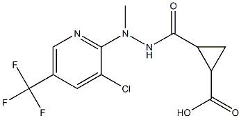 2-({2-[3-chloro-5-(trifluoromethyl)-2-pyridinyl]-2-methylhydrazino}carbonyl)cyclopropanecarboxylic acid Struktur