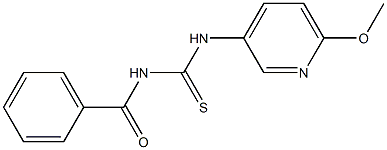 N-benzoyl-N'-(6-methoxy-3-pyridinyl)thiourea Struktur