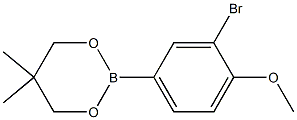 2-(3-Bromo-4-methoxyphenyl)-5,5-dimethyl-1,3,2-dioxaborinane Struktur