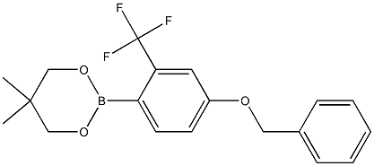 2-[4-Benzyloxy-2-(trifluoromethyl)phenyl]-5,5-dimethyl-1,3,2-dioxaborinane Struktur